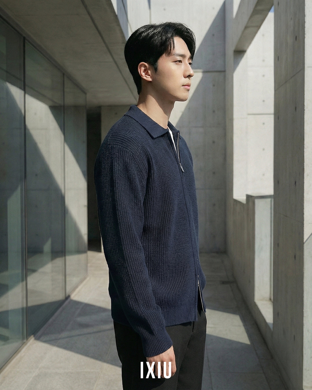 【静かなる品格】プレミアム・ポロカラーニット（オールドマネー）