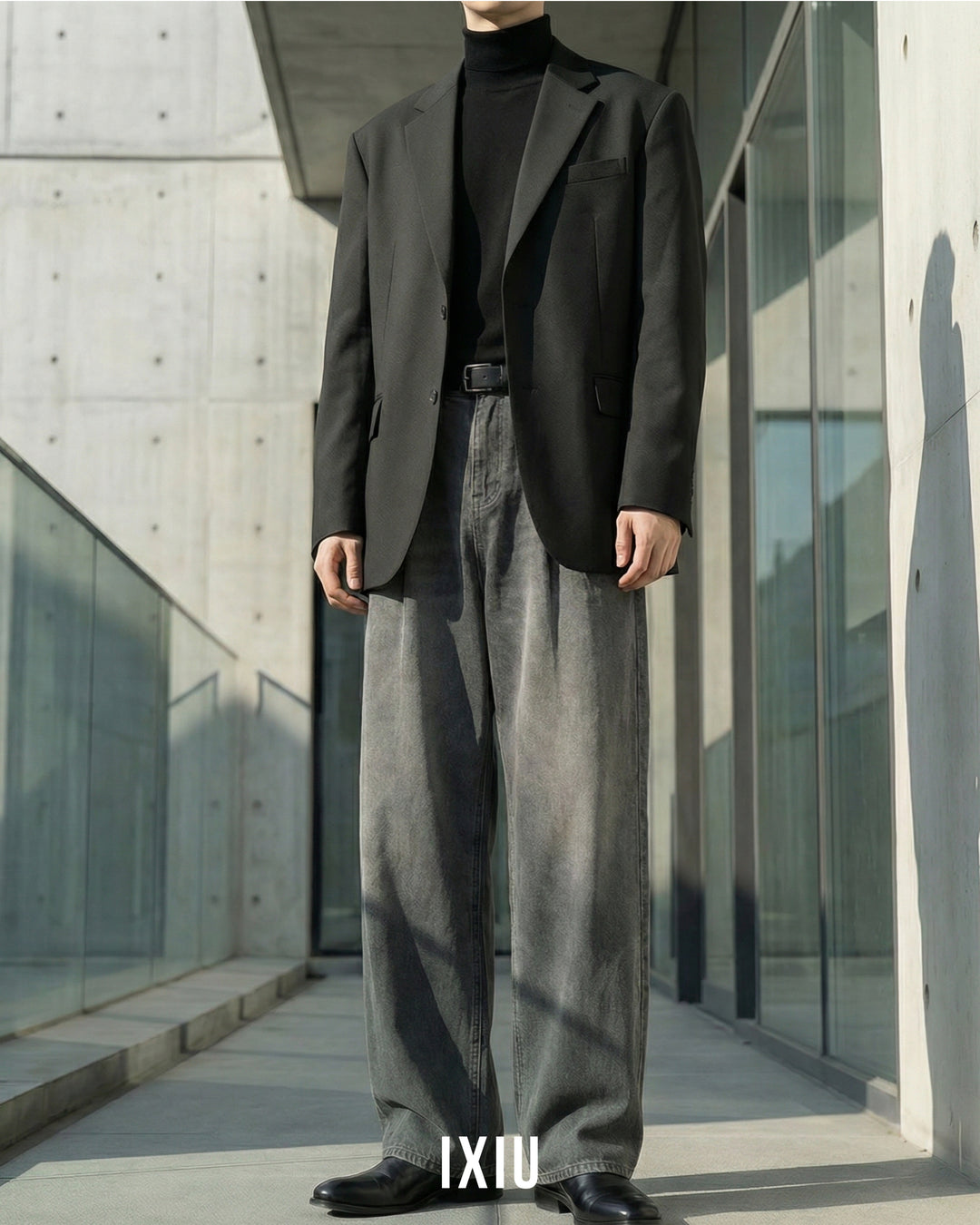 【都会的洗練】クリーンフィット・ストレートデニム（韓国ミニマル）