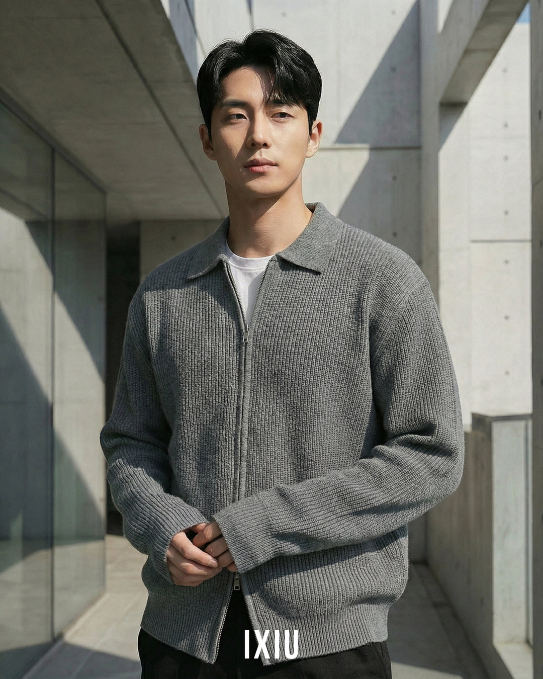 【静かなる品格】プレミアム・ポロカラーニット（オールドマネー）