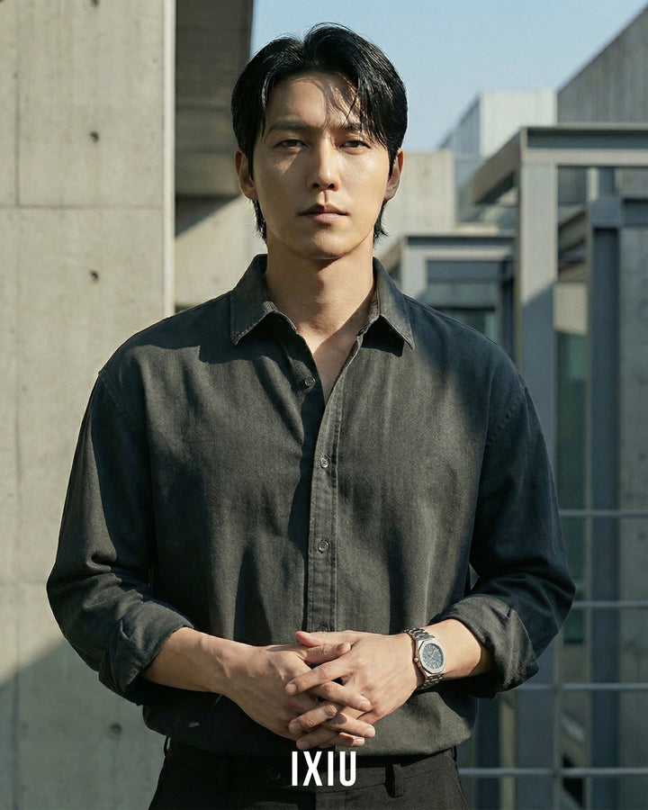 【洗練された色落ち】プレミアム・デニムオーバーシャツ（韓国ミニマル）