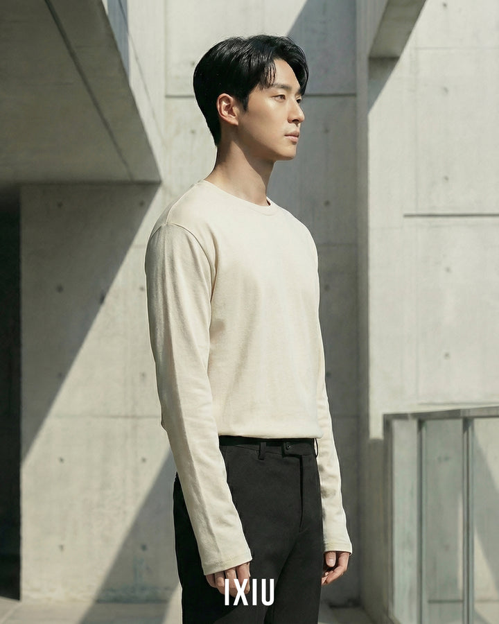 【至高の日常着】プレミアムスムース・ベーシックロンT（韓国ミニマル）