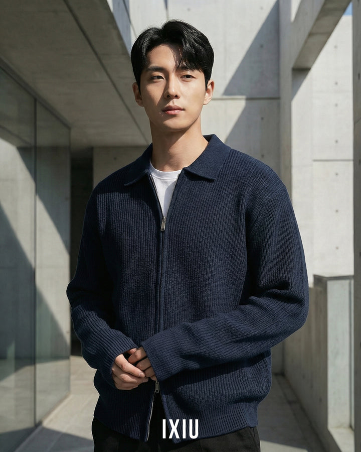 【静かなる品格】プレミアム・ポロカラーニット（オールドマネー）