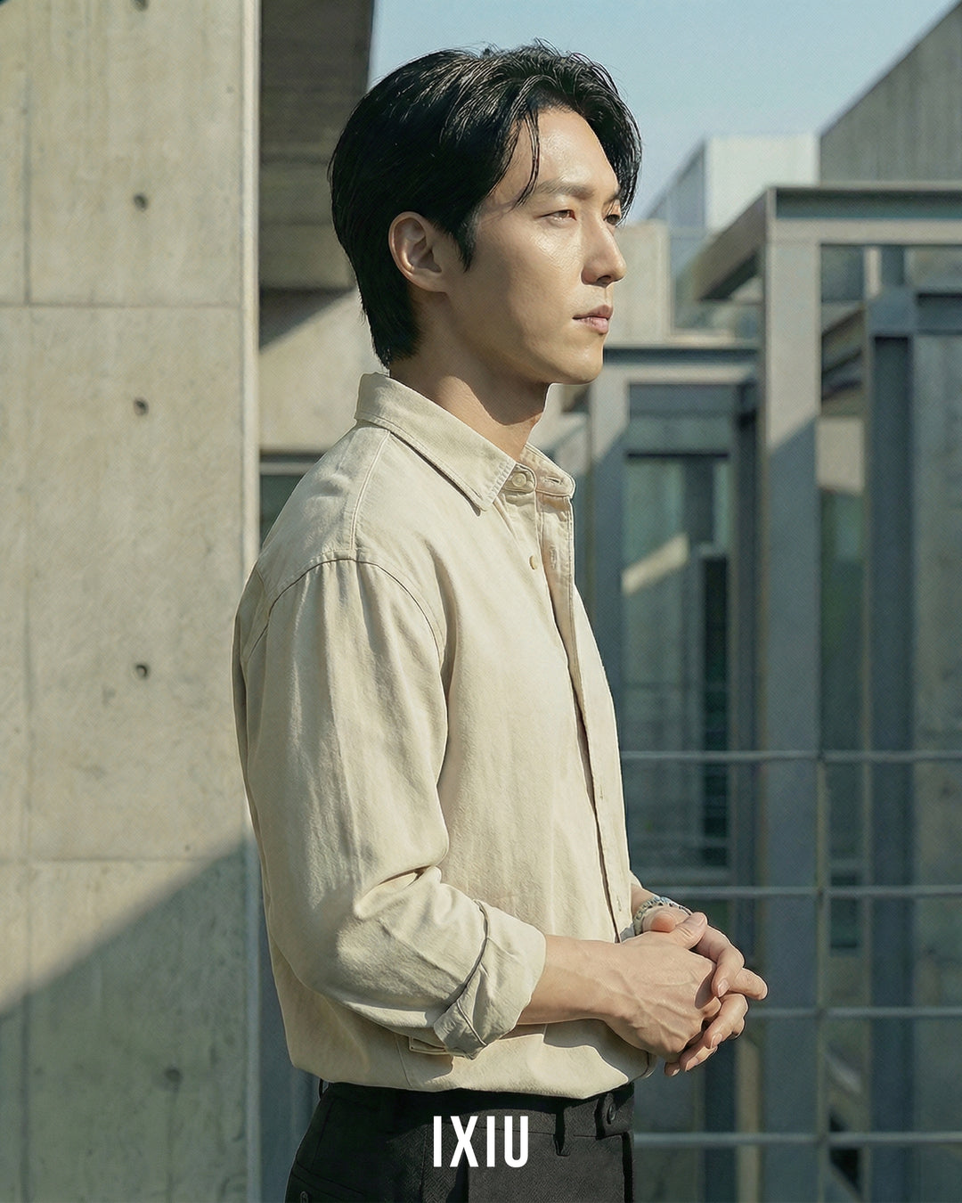 【洗練された色落ち】プレミアム・デニムオーバーシャツ（韓国ミニマル）