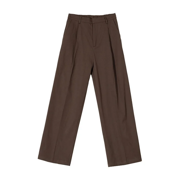 【極厚の直線美】クリーンフィット・ヘビーウェイトスラックス（韓国ミニマル）