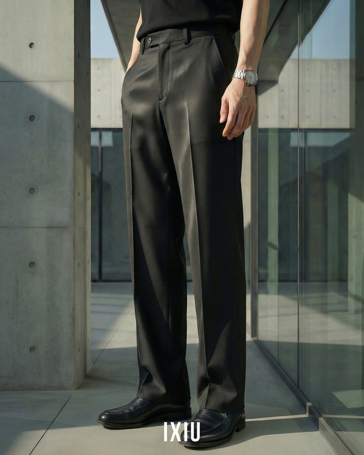 【至高のドレープ】モダン・ビジカジストレートスラックス（韓国ミニマル）