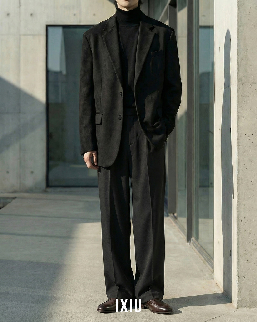 【至高の落ち感】サイド・アジャスター・アイスシルクスラックス（韓国ミニマル）