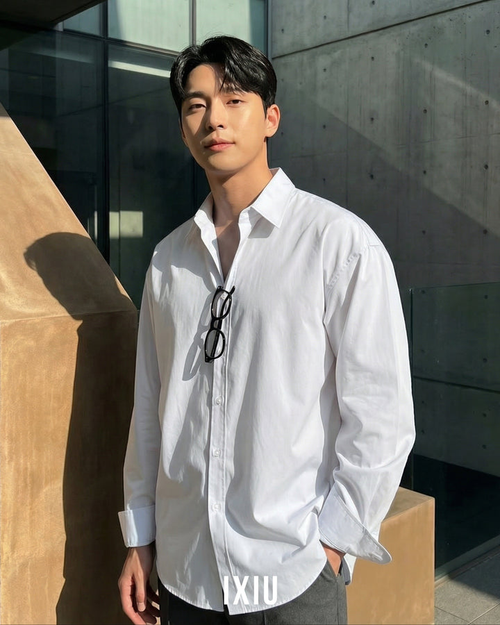 【極上の品格】プレミアム・ドレスシャツ / オールドマネー（韓国ミニマル）