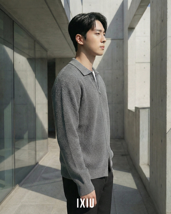 【静かなる品格】プレミアム・ポロカラーニット（オールドマネー）