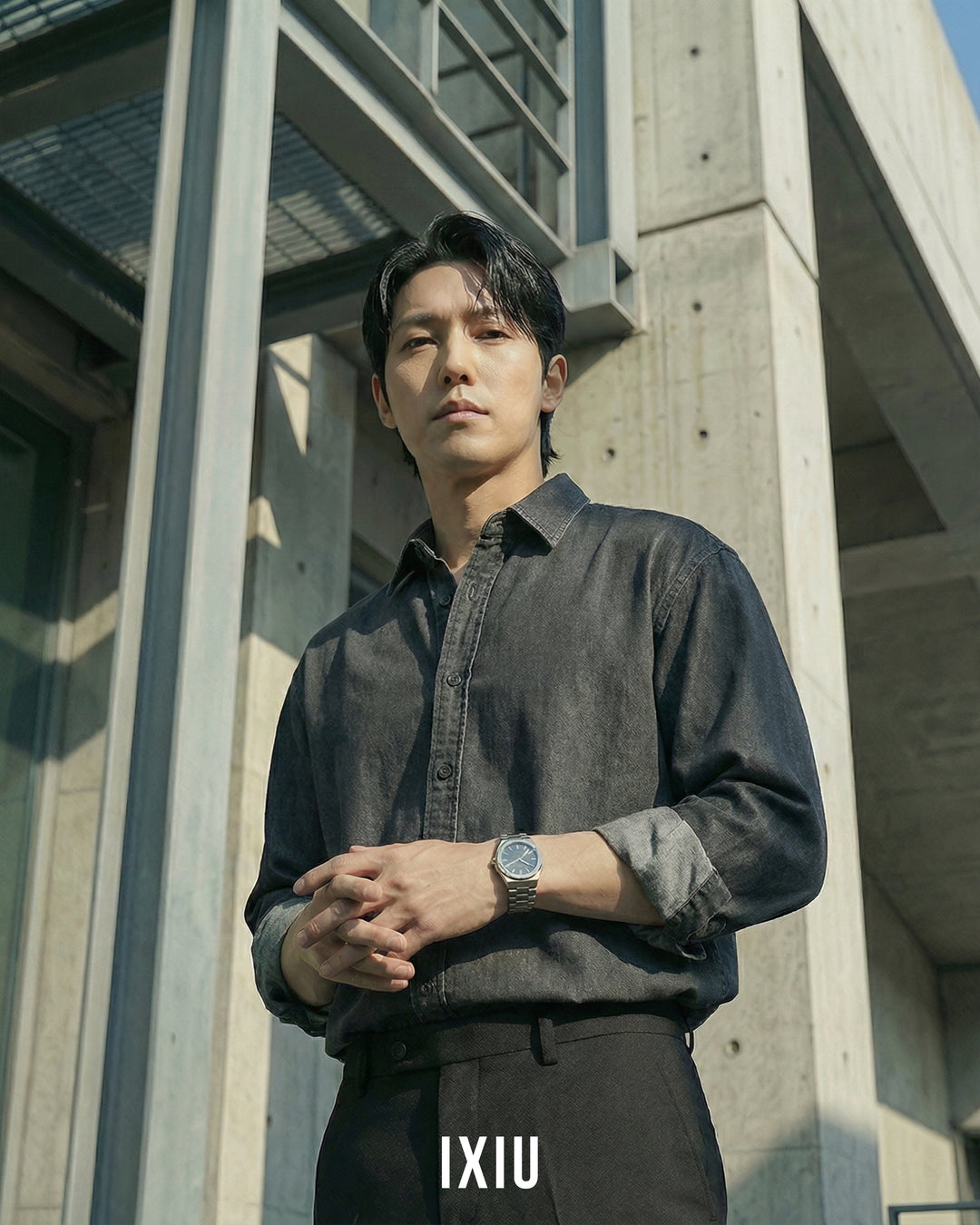 【洗練された色落ち】プレミアム・デニムオーバーシャツ（韓国ミニマル）