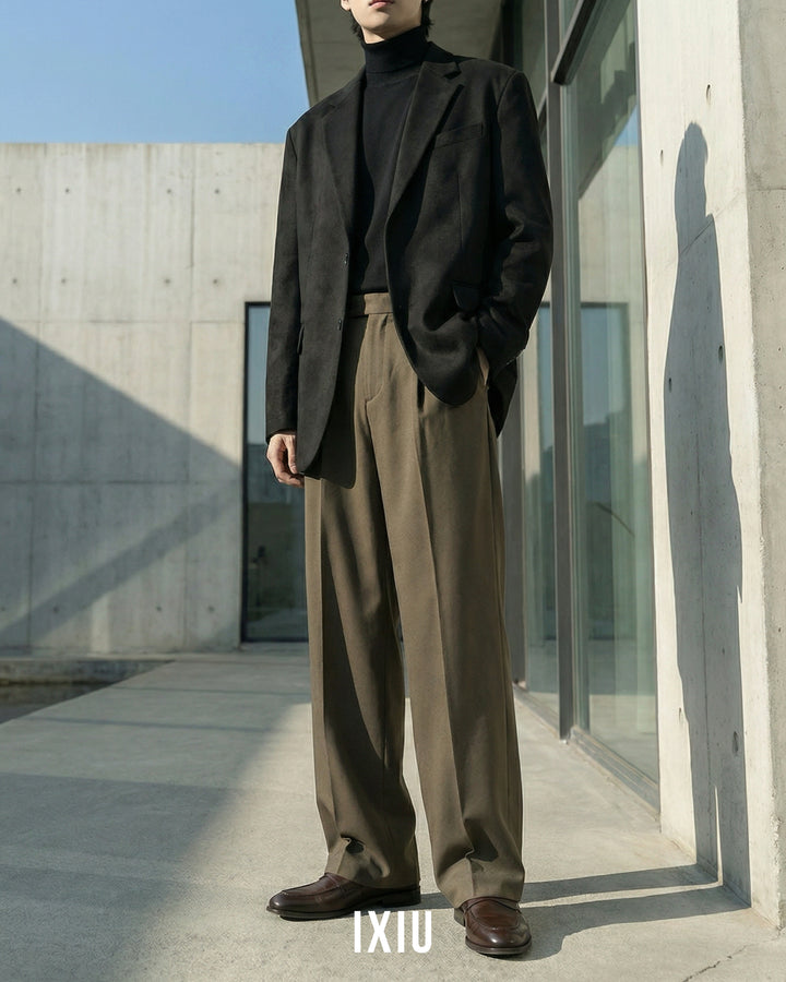 【至高の落ち感】サイド・アジャスター・アイスシルクスラックス（韓国ミニマル）