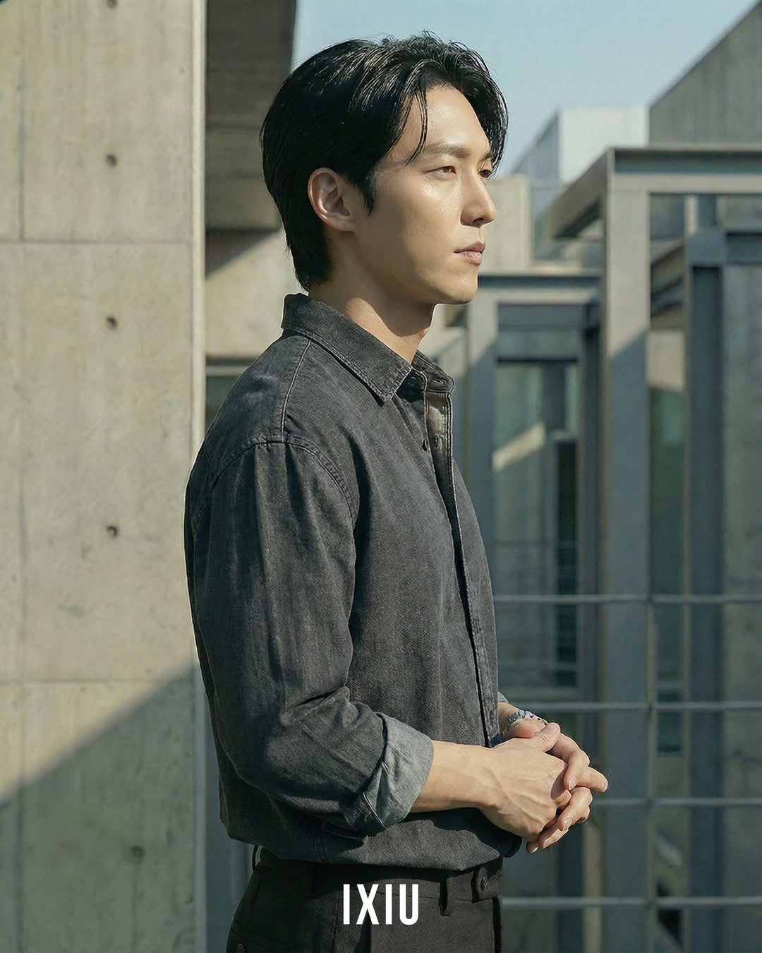 【洗練された色落ち】プレミアム・デニムオーバーシャツ（韓国ミニマル）