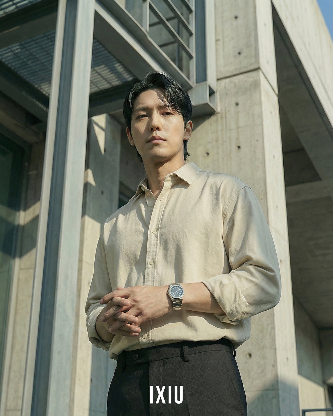 【洗練された色落ち】プレミアム・デニムオーバーシャツ（韓国ミニマル）