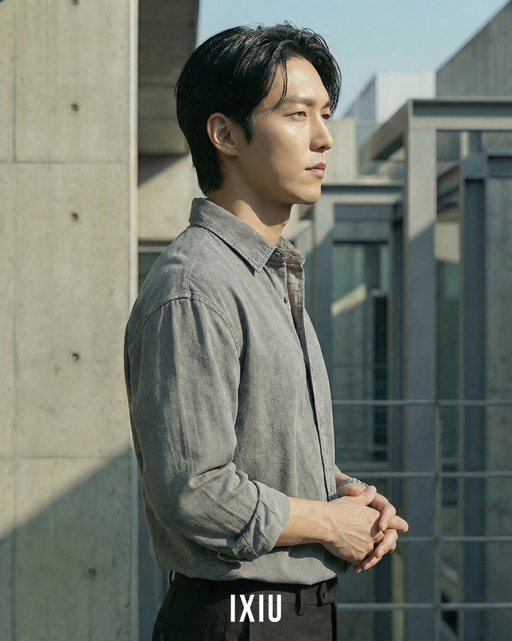 【洗練された色落ち】プレミアム・デニムオーバーシャツ（韓国ミニマル）