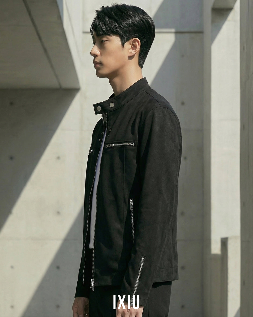 【都会的ギミック】プレミアム・テック・スタンドジャケット（韓国ミニマル）