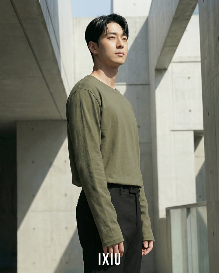 【至高の日常着】プレミアムスムース・ベーシックロンT（韓国ミニマル）