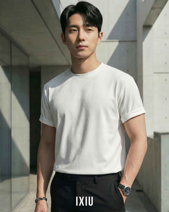 【極厚】ヘビーウェイト・プレミアムコットンTシャツ（韓国ミニマル）