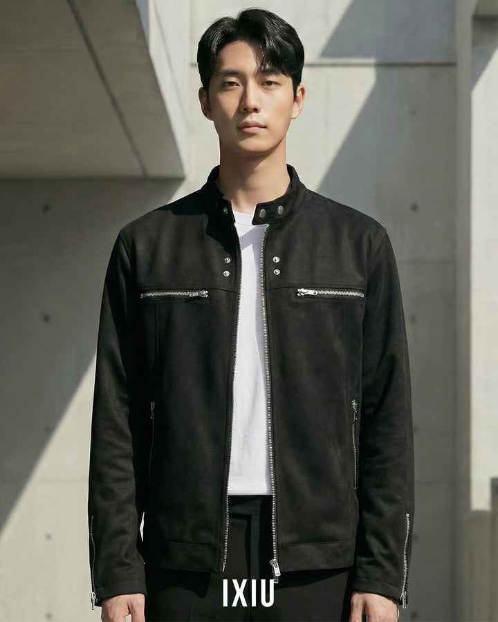 【都会的ギミック】プレミアム・テック・スタンドジャケット（韓国ミニマル）