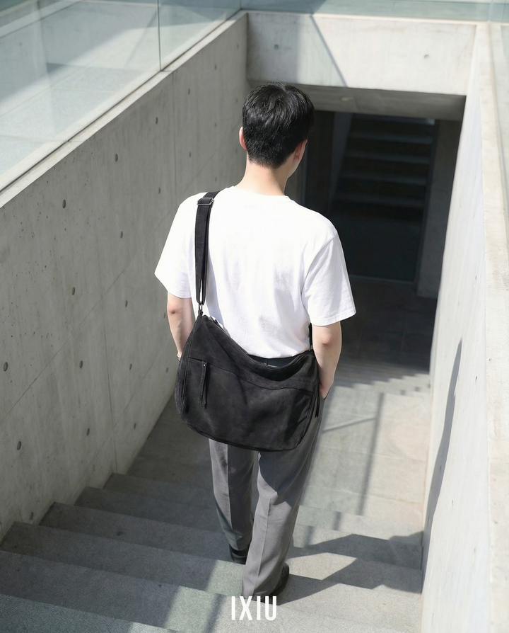 【都会的ノマド】プレミアム・ムーン・メッセンジャーバッグ（韓国ミニマル）