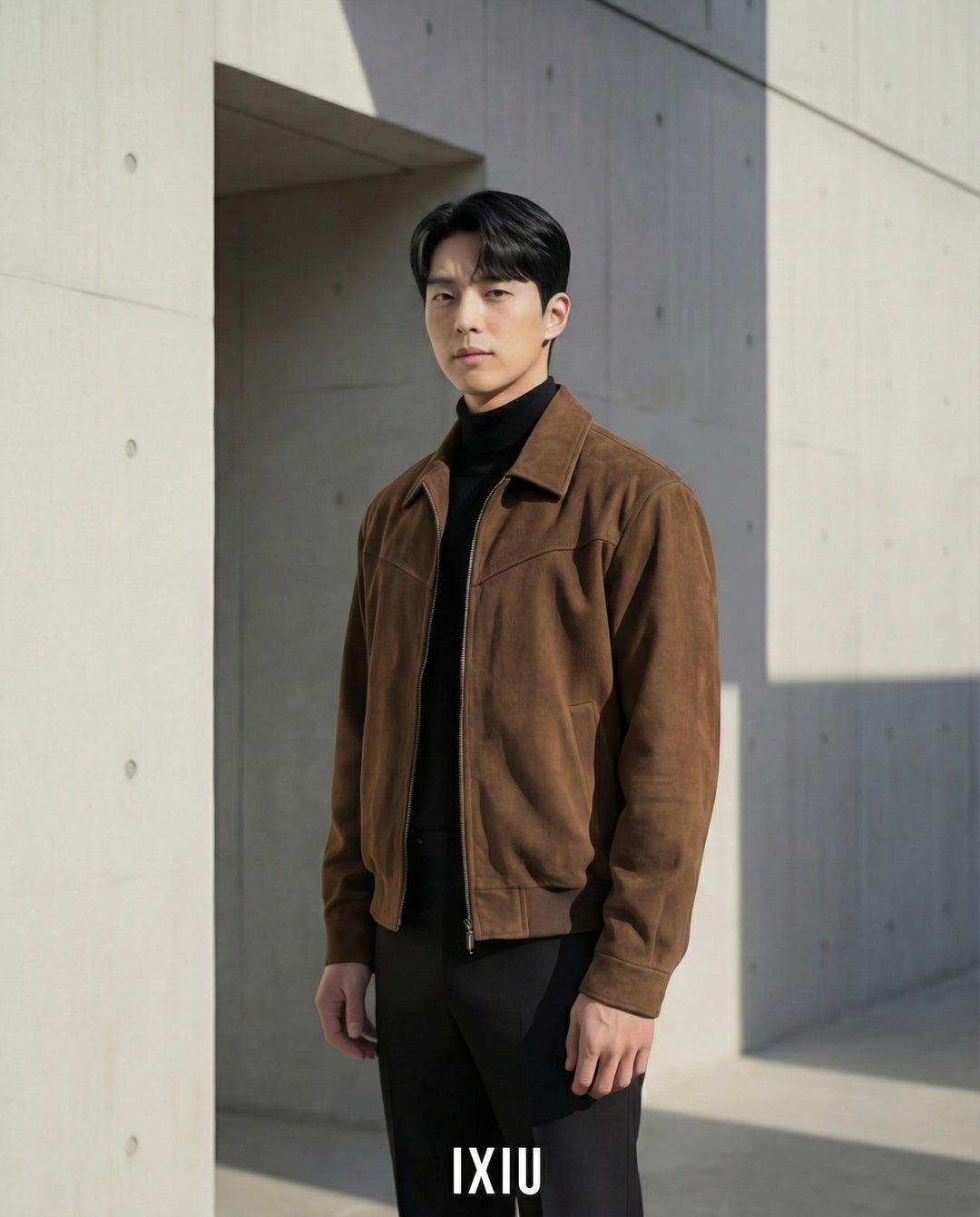 【至高の質感】ヴィンテージ・フェイクスウェードブルゾン（韓国ミニマル）