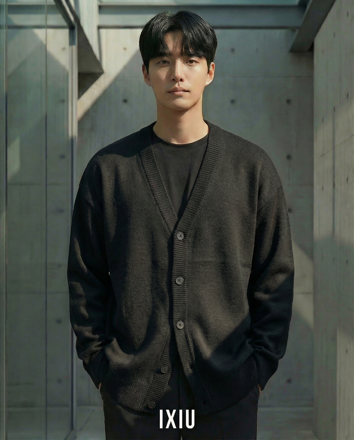 【静かなる品格】Vネック・オールドマネー・ニットカーディガン（韓国ミニマル）