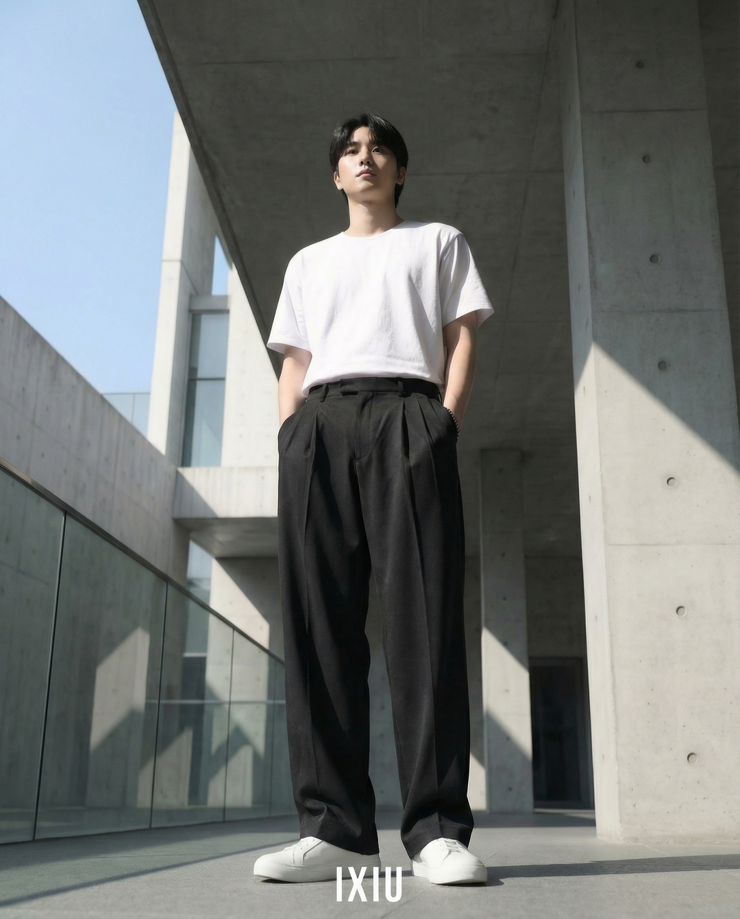 【春の微風】クリーンフィット・ドレープワイドスラックス（韓国ミニマル）