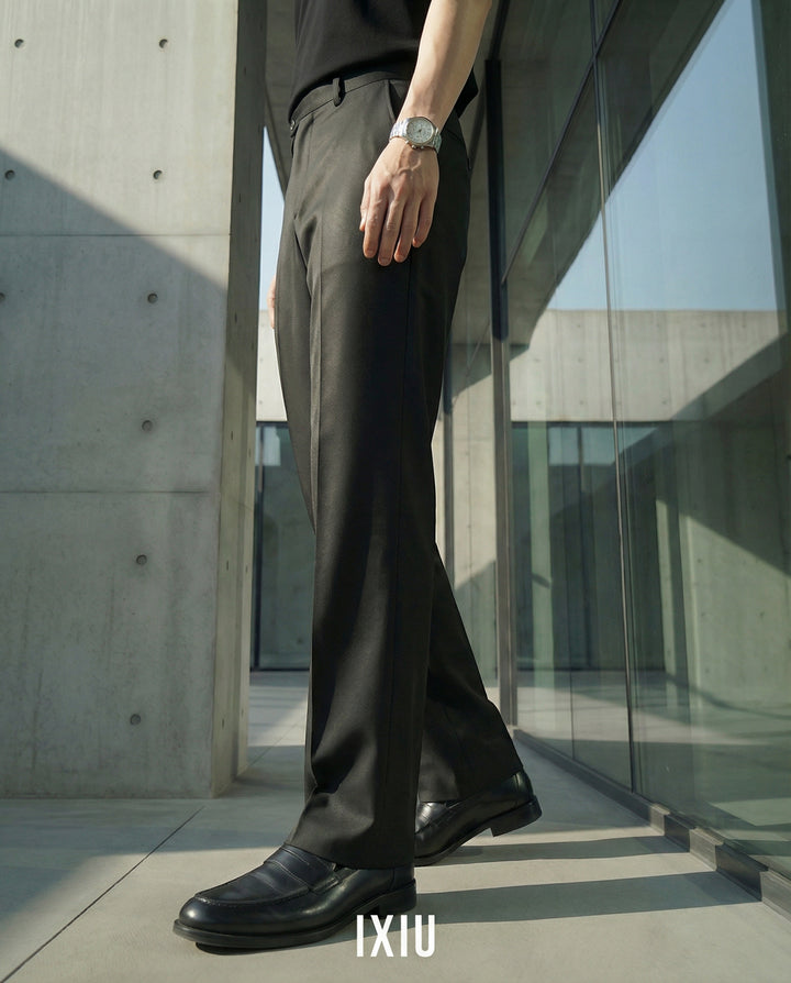 【至高のドレープ】モダン・ビジカジストレートスラックス（韓国ミニマル）