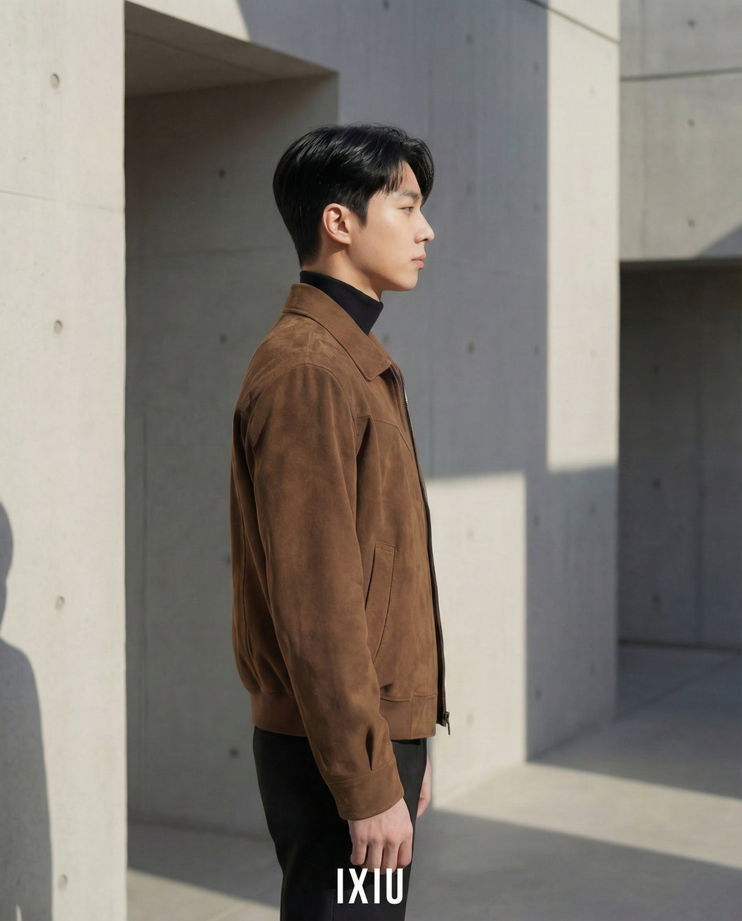 【至高の質感】ヴィンテージ・フェイクスウェードブルゾン（韓国ミニマル）