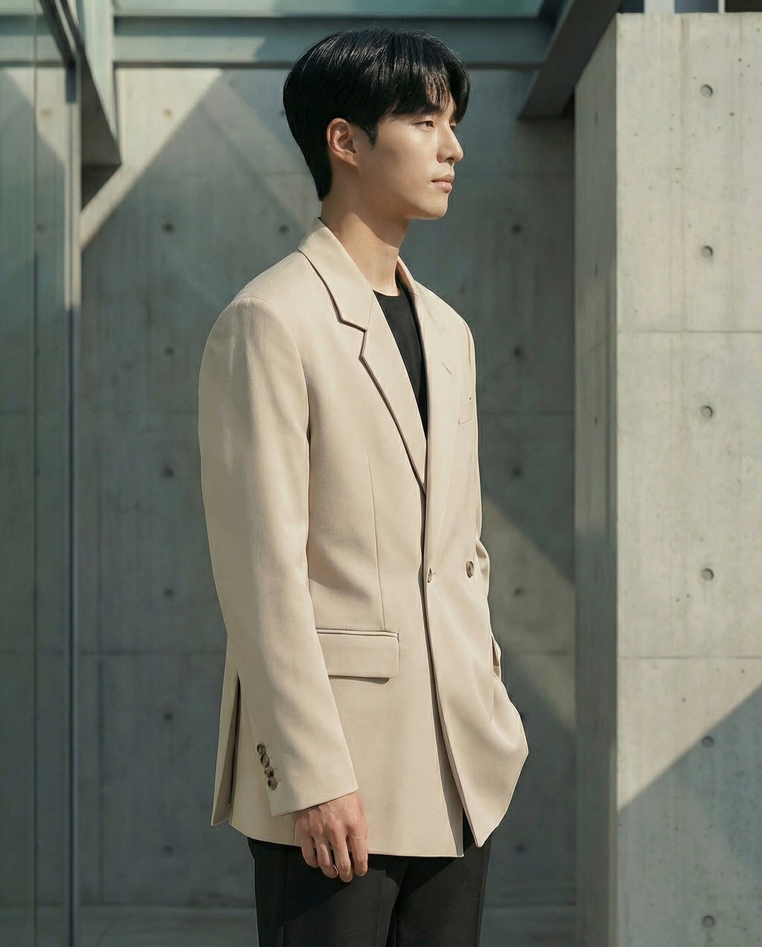 【都会的な色気】モダン・カジュアルブレザー（韓国ミニマル）