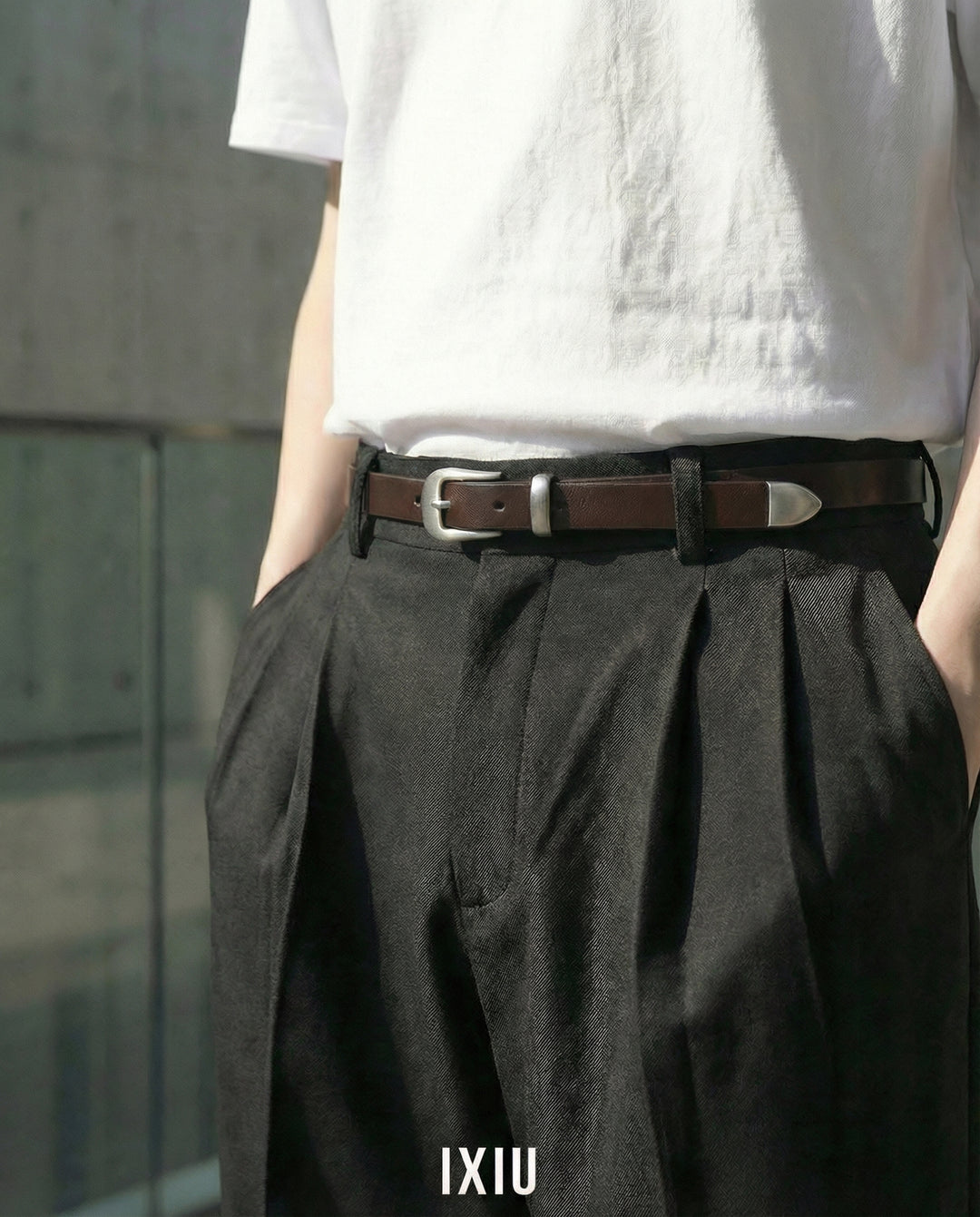 【静かなる主張】ヴィンテージマットシルバー・ミニマルベルト（韓国ミニマル）