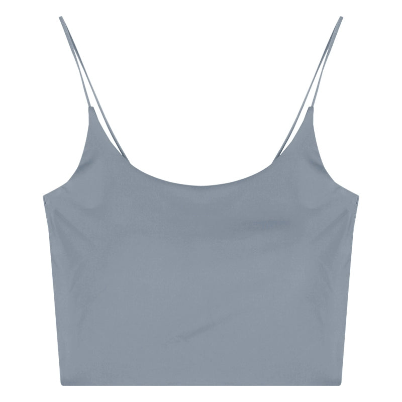 White Seamless Padded Cami Top – Slim-Fit Cropped Bralette (Available in 5 Colors)