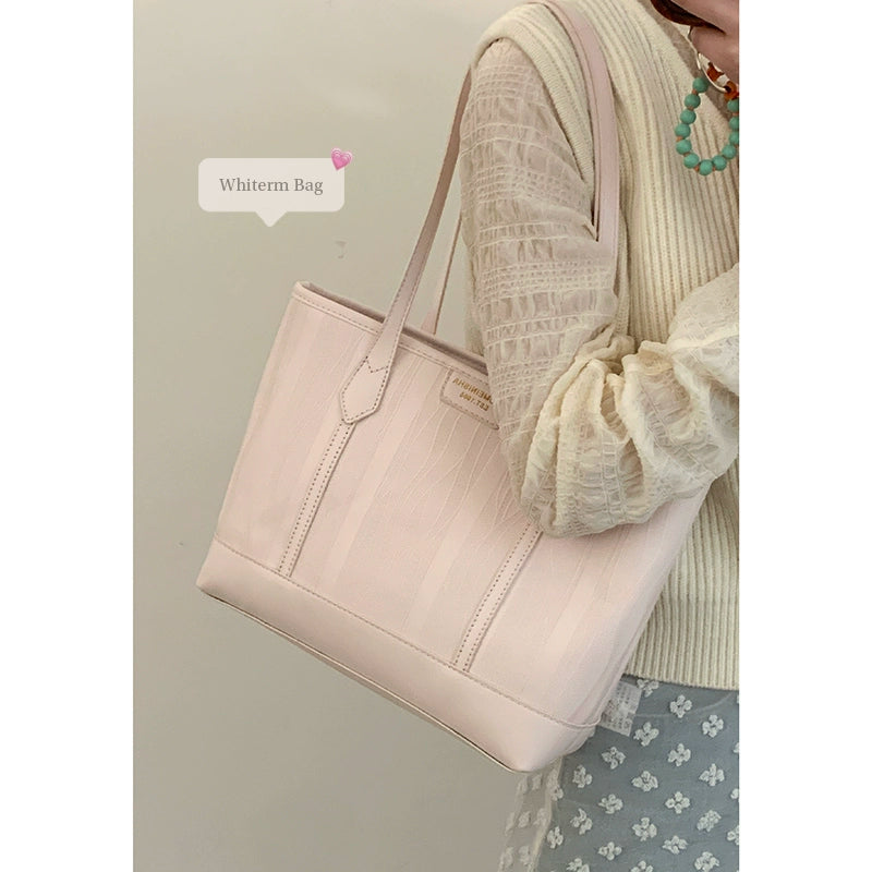 Korean Chic Large-Capacity Tote Bag – Elegant Commuter Shoulder Handbag (Available in 3 Colors)
