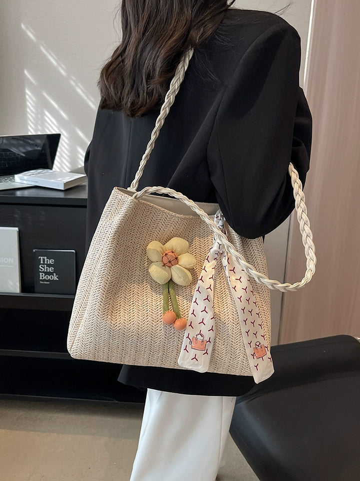 Woven Straw Tote Bag – 2025 Summer Handheld & Shoulder Beach Bag for Women (Available in 2 Types)