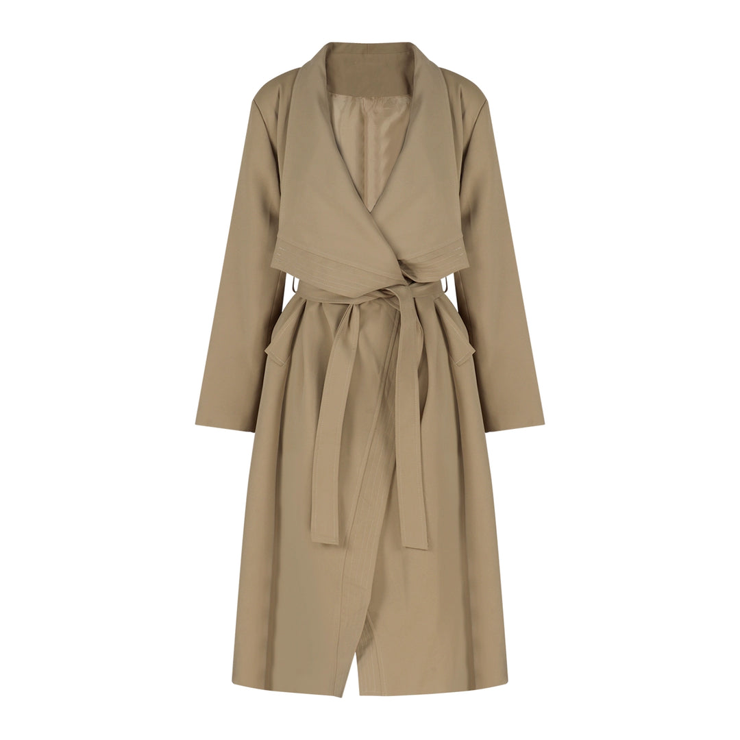 Elegant Oversized Trench Coat – Long Lapel Windbreaker Cardigan (Available in 2 Colors)