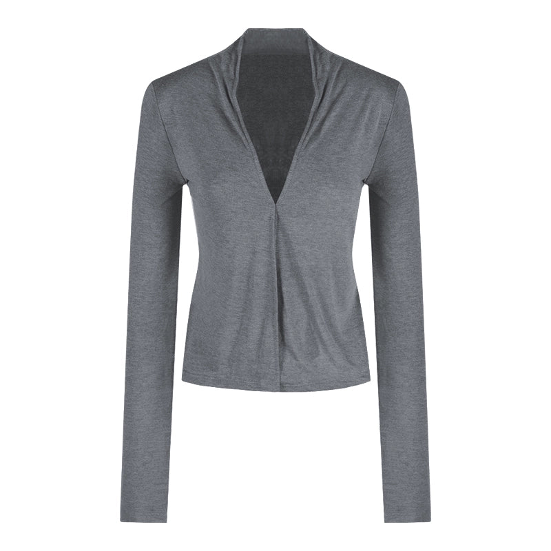 Gray Lightweight Knit Cardigan – Loose-Fit Long Sleeve Sun Protection Top (Available in 4 Colors)