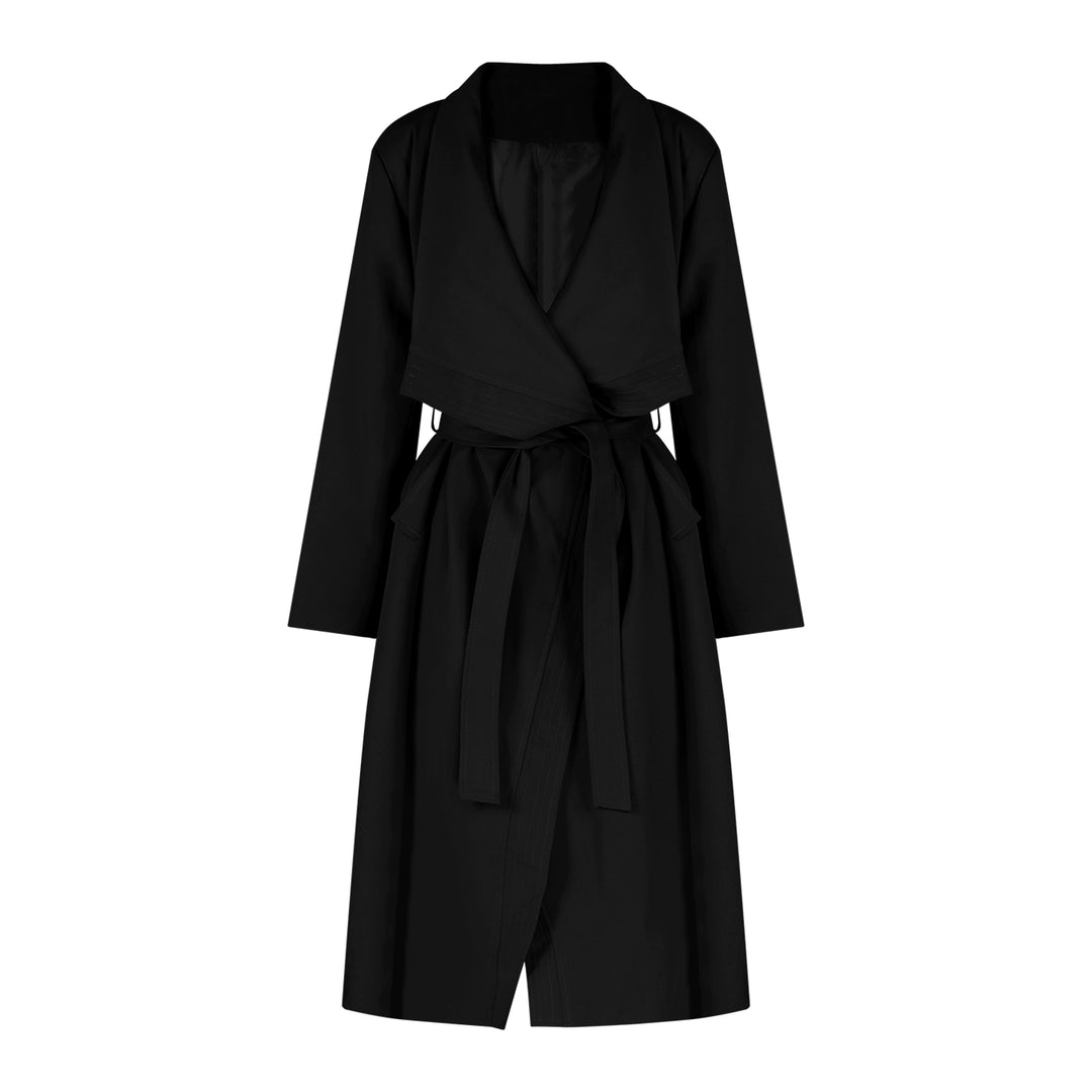 Elegant Oversized Trench Coat – Long Lapel Windbreaker Cardigan (Available in 2 Colors)