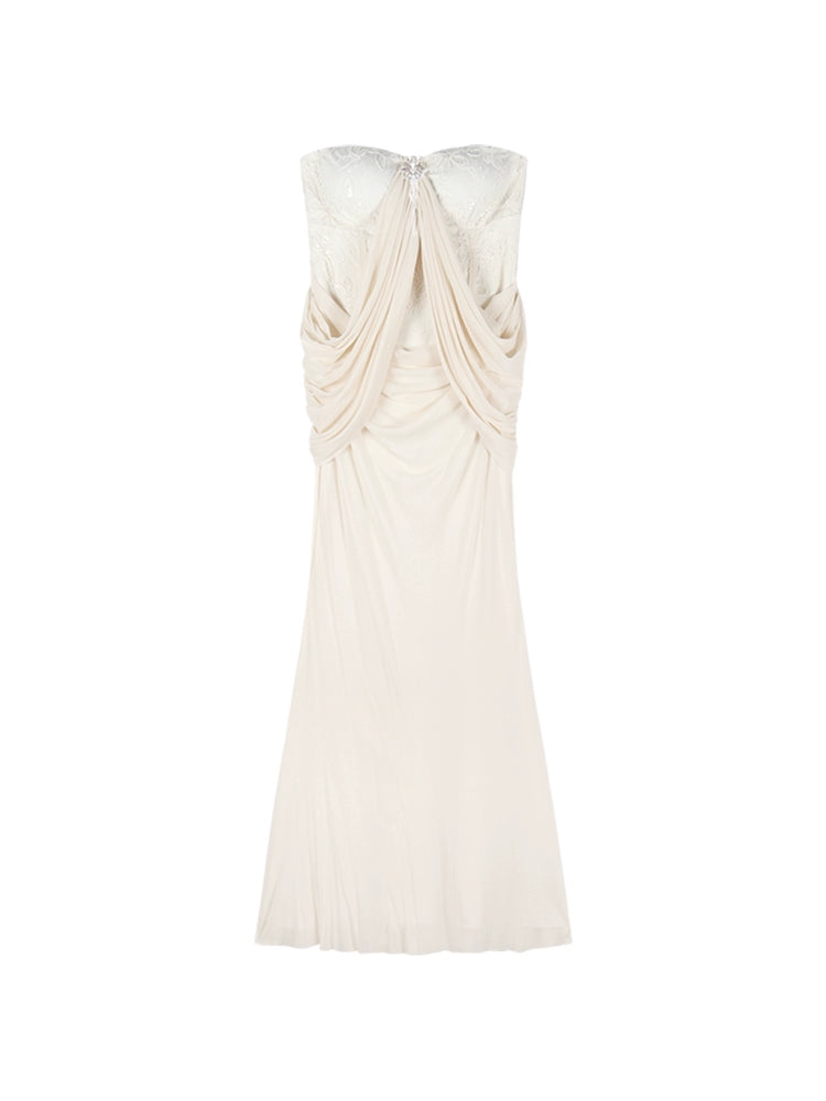 French-Style Strapless Mermaid Dress – Sexy Fishtail Bodycon Gown for Party Nights