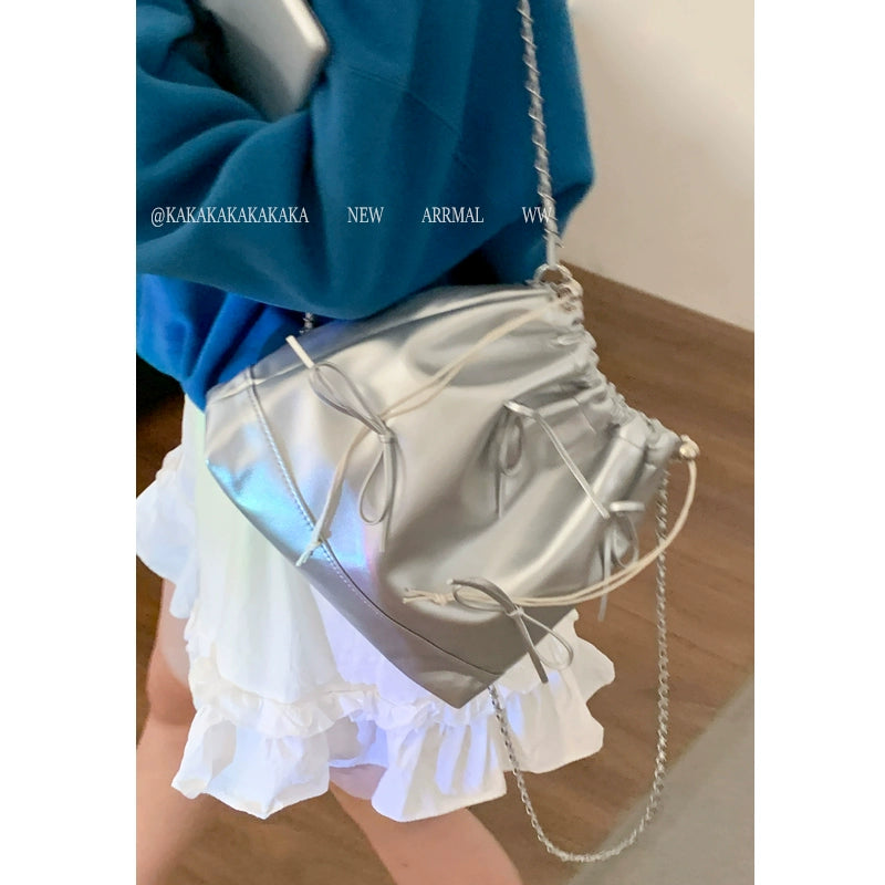 Korean Silver Mini Backpack – 2025 Trendy Travel & Daypack for Women (Available in 4 Colors)