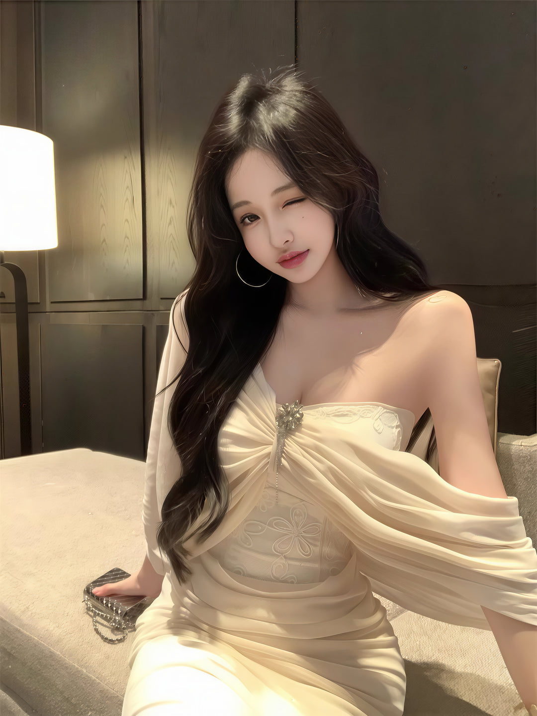 French-Style Strapless Mermaid Dress – Sexy Fishtail Bodycon Gown for Party Nights