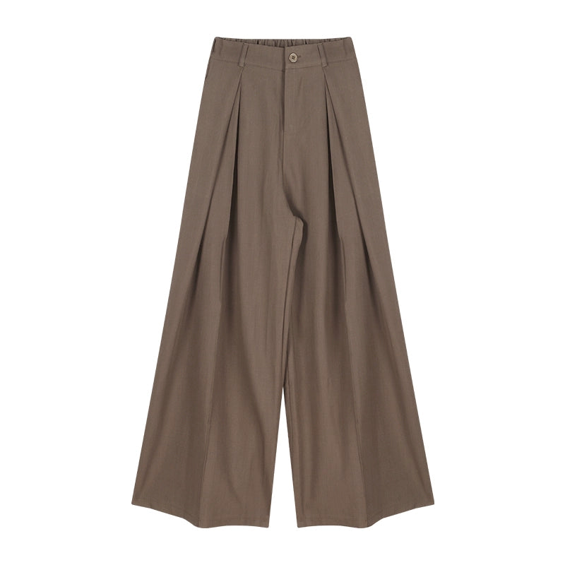 Black High-Waist Relaxed Suit Pants – Loose Wide-Leg Trousers (Available in 2 Colors)