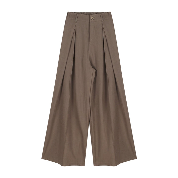 Black High-Waist Relaxed Suit Pants – Loose Wide-Leg Trousers (Available in 2 Colors)