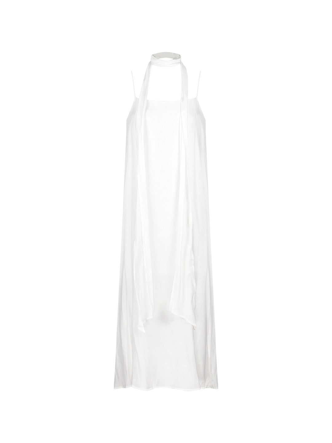 Elegant Ribbon Strap Sleeveless Maxi Dress – Hepburn Style Vacation Long Dress (Available in 2 Colors)