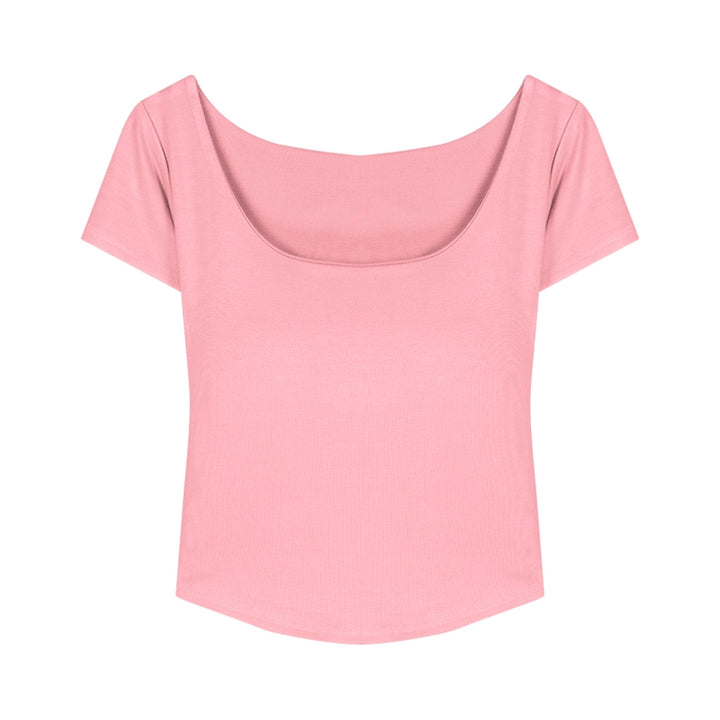 U-Neck Padded Short Sleeve Fitted Top – Pure Desire Style (Available in 4 Colors)