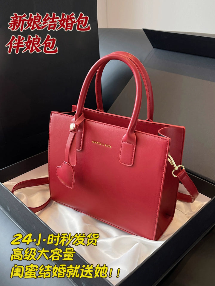 Elegant Red Bridal Handbag – 2025 Wedding Guest & Bridesmaid Purse for Women (Available in 2 Colors)