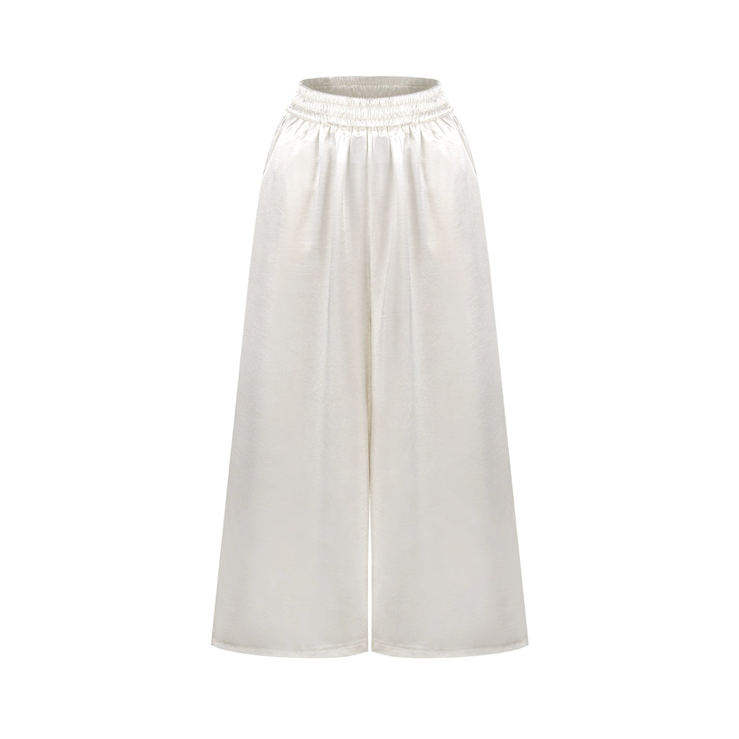 High-Waist Satin Wide-Leg Pants – Elegant Loose-Fit Trousers (Available in 4 Colors)