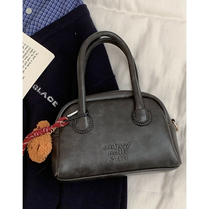 Korean Retro Bowling Handbag – Multi-Functional Shoulder & Crossbody Pillow Bag (Available in 4 Colors)