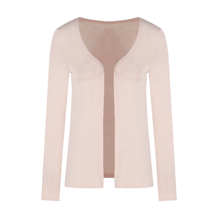 Pink Knit Cardigan & Tube Top Set – Two-Piece Slim Fit Outfit