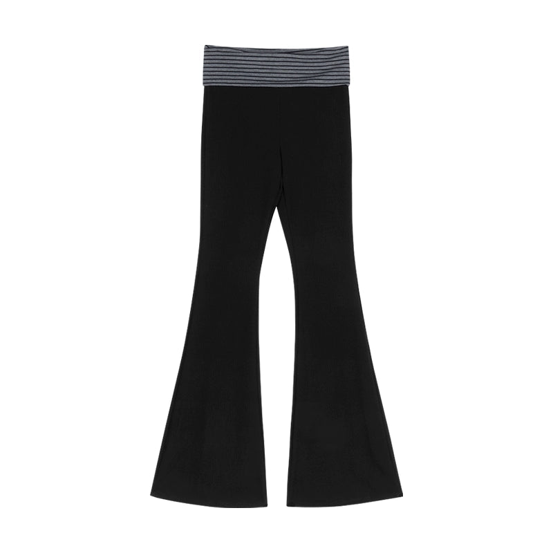 Black Knit Cardigan, Tube Top & Flared Pants Set – Trendy Three-Piece Casual Outfit