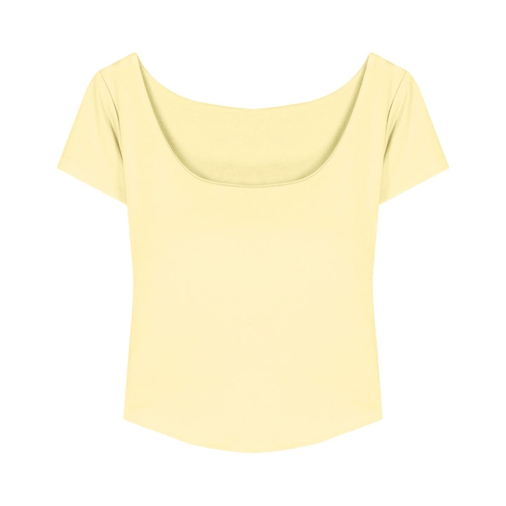 U-Neck Padded Short Sleeve Fitted Top – Pure Desire Style (Available in 4 Colors)