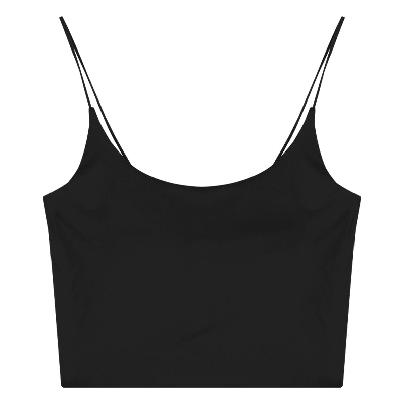 White Seamless Padded Cami Top – Slim-Fit Cropped Bralette (Available in 5 Colors)