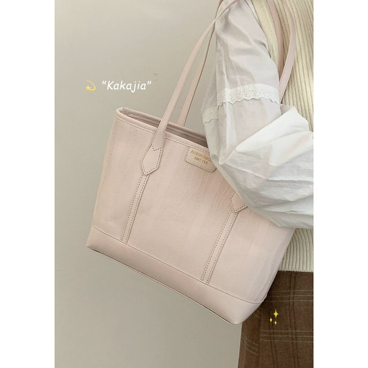 Korean Chic Large-Capacity Tote Bag – Elegant Commuter Shoulder Handbag (Available in 3 Colors)
